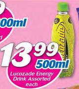 Lucozade Energy Drink Assorted-500ml