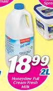 Honeydew Full Cream Fresh Milk-2Ltr