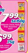 Willards Cheas Naks Strip Assorted-5 x 150g