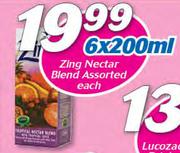 Zing Nectar Blend Assorted-6 x 200ml 