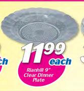 Rianhill 9" Clear Dinner Plate
