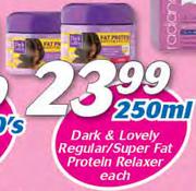 Dark And Lovely Regular/Super Fat Protein Relaxer-250ml Each
