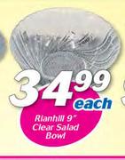 Rianhill 9" Clear Salad Bowl