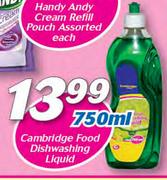 Cambridge Food Dishwashing Liquid-750ml