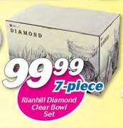 Rianhill 7 Piece Diamond Clear Bowl Set
