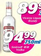 Smirnoff 1818 Vodka-750ml