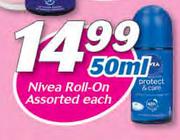 Nivea Roll On Assorted-50ml