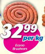 Econo Braaiwors-Per Kg