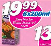 Zing Nectar Blend Assorted-6x200ml