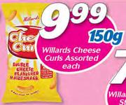 Willards Cheese Curls Assorted-150g
