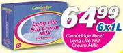 Cambridge Food Long Life Full Cream Milk-6x1Ltr
