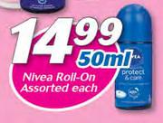 Nivea Roll On Assorted-50ml