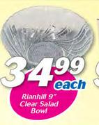 Rianhill 9" Clear Salad Bowl