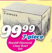 Rianhill Diamond 7 Piece Clear Bowl Set