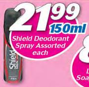 Shield Deodorant Spray Assorted-150ml