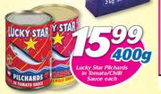 Lucky Star Pilchards In Tomato/Chilli Sauce-400g Each