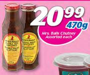 Mrs.Balls Chutney Assorted-470g Each