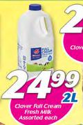 Clover Full Cream Fresh Milk Assorted-2Ltr