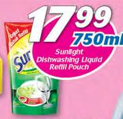 Sunlight Dishwashing Liquid Refill Pouch-750ml