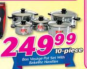 Bon Voyage 10 Piece Pot Set With Bakelite Handles