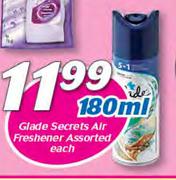 Glade Secrets Air Freshener Assorted-180ml