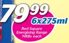 Red Square Energising Range NRB's-6x275ml