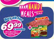Beef Mince-1Kg + 2 Knorr Packet Soup-60g-Combo