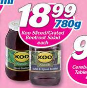Koo Sliced/Grated Beetroot Salad-780g Each