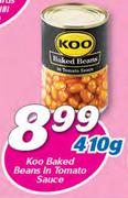 Koo Baked Beans In Tomato Sauce-410g