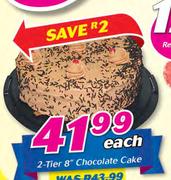 2 Tier 8" Chocolate Cake