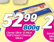 Clover Slice O Nice Full Cream Cheese Slices-800g