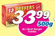I&J Beef Burger Patties-500g
