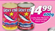 Lucky Star Pilchards In Tomato/Chilli Sauce-400g Each