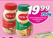 Nola Original/tangy Mayonnaise-750g Each