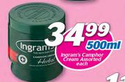 Ingram's Camphor Cream Assorted-500ml