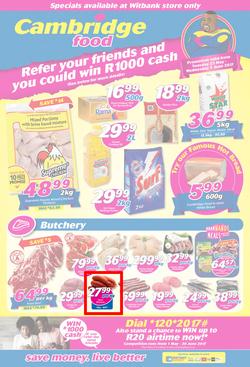 Cambridge Food : Witbank (23 May - 7 June 2017), page 1