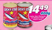 Lucky Star Pilchards In Tomato/Chilli Sauce-400gm Each 