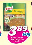 Knorr Packet Soup Assorted-60gm Each
