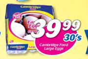 Cambridge Food Large Eggs-30's