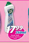 Handy Andy Cream Assorted-750ml Each