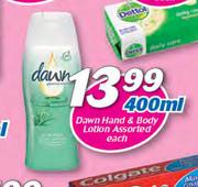 Dawn Hand & Body Lotion Assorted-400ml