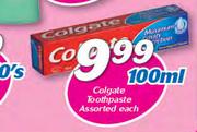 Colgate Toothpaste Assorted-100ml