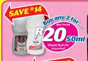 Shield Roll On Assorted-2X50ml