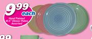 Hand Painted 10.5" Dinner Plates Assorted-Each