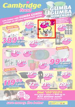 Cambridge Food : Gumba Gumba Homeware (24 May - 7 June 2017), page 1