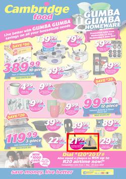 Cambridge Food : Gumba Gumba Homeware (24 May - 7 June 2017), page 1