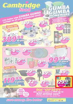 Cambridge Food : Gumba Gumba Homeware (24 May - 7 June 2017), page 1