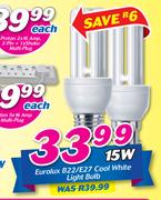 Eurolux 15W B22/E27 Cool White Light Bulb