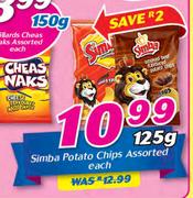 Simba Potato Chips Assorted-125gm Each
