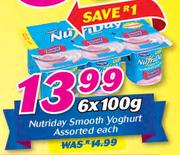 Nutriday Smooth Yoghurt Assorted-6X100gm